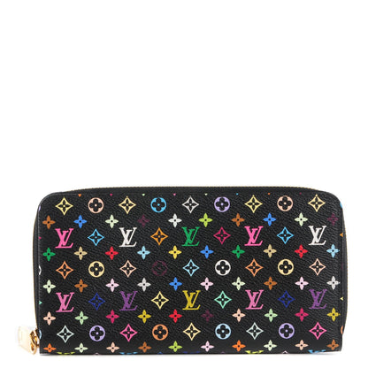 Louis Vuitton Monogram Multicolor Zippy Wallet Black Violet 1 of 7