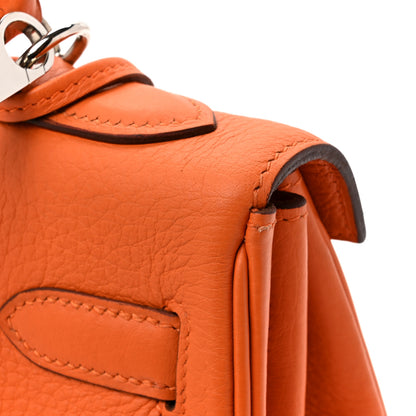 Hermes Taurillon Clemence Kelly Retourne 32 Orange 15 of 20