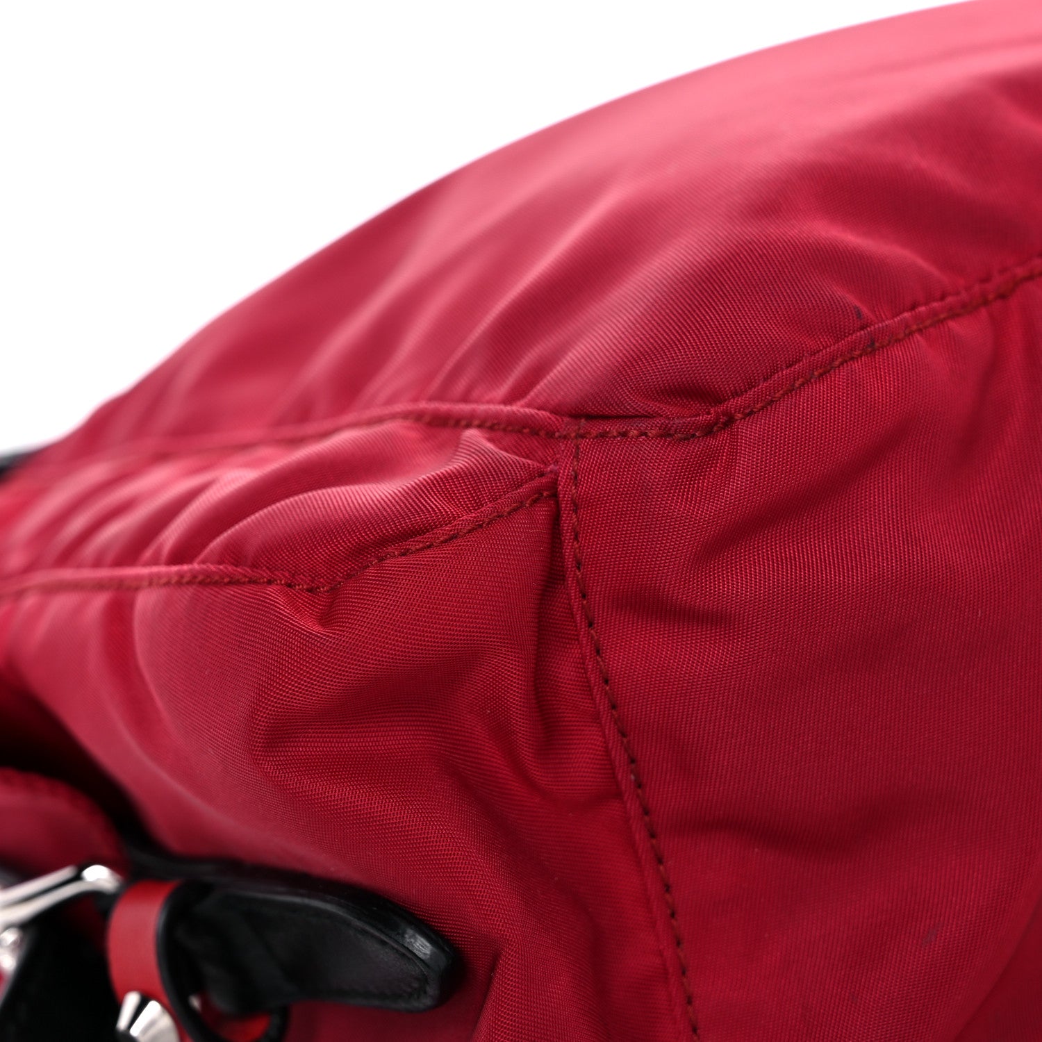 Prada Nylon New Vela Studded Messenger Cherry 10 of 18