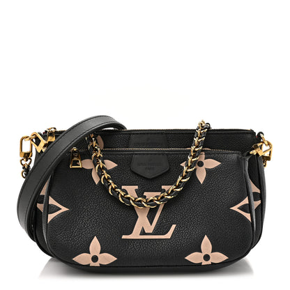 Louis Vuitton Empreinte Monogram Giant Multi Pochette Accessories Black Beige 1 of 14