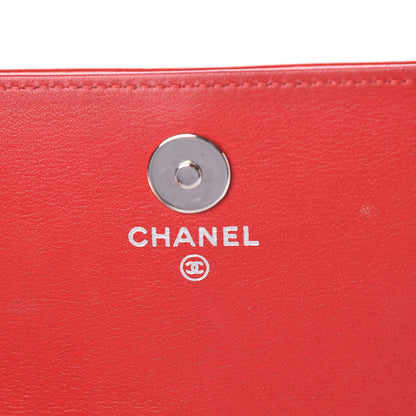 Chanel Patent Strass Wallet On Chain WOC Red 6 of 10