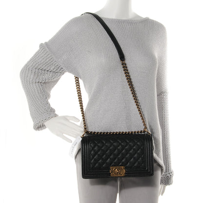 Chanel Caviar Medium Boy Flap Bag Black 2 of 9