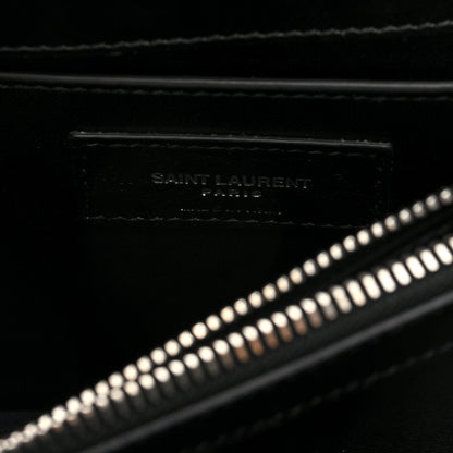 Saint Laurent Calfskin Y Quilted Monogram Small Loulou Chain Satchel Black 10 of 17