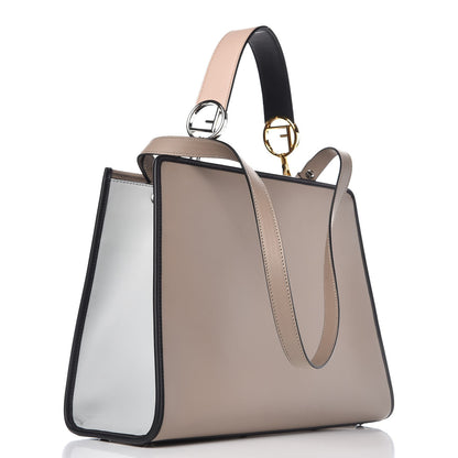 Fendi Vitello Century F is Fendi Regular Runaway Satchel Tortora Burro Multicolor 3 of 8