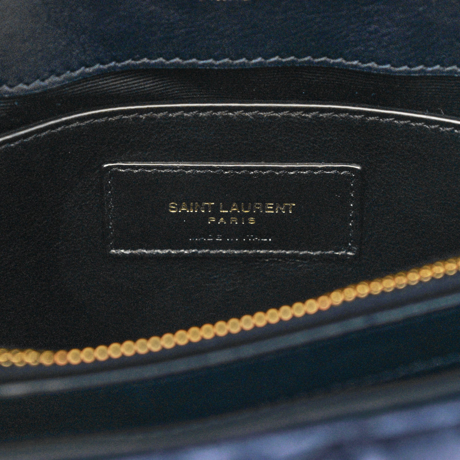 Saint Laurent Velvet Y Quilted Monogram Small Loulou Chain Satchel Marine 7 of 11