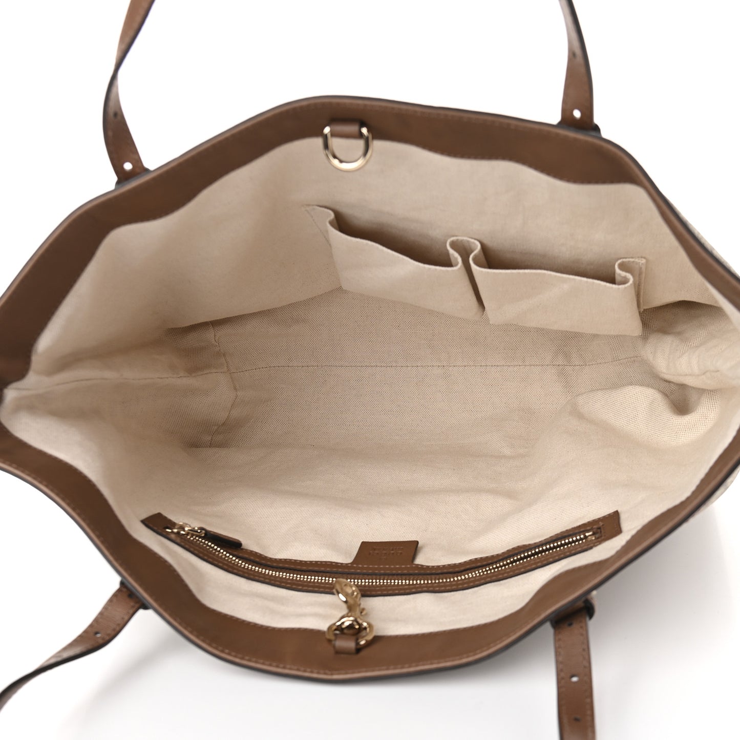 GG Supreme Monogram Medium Nice Tote Brown