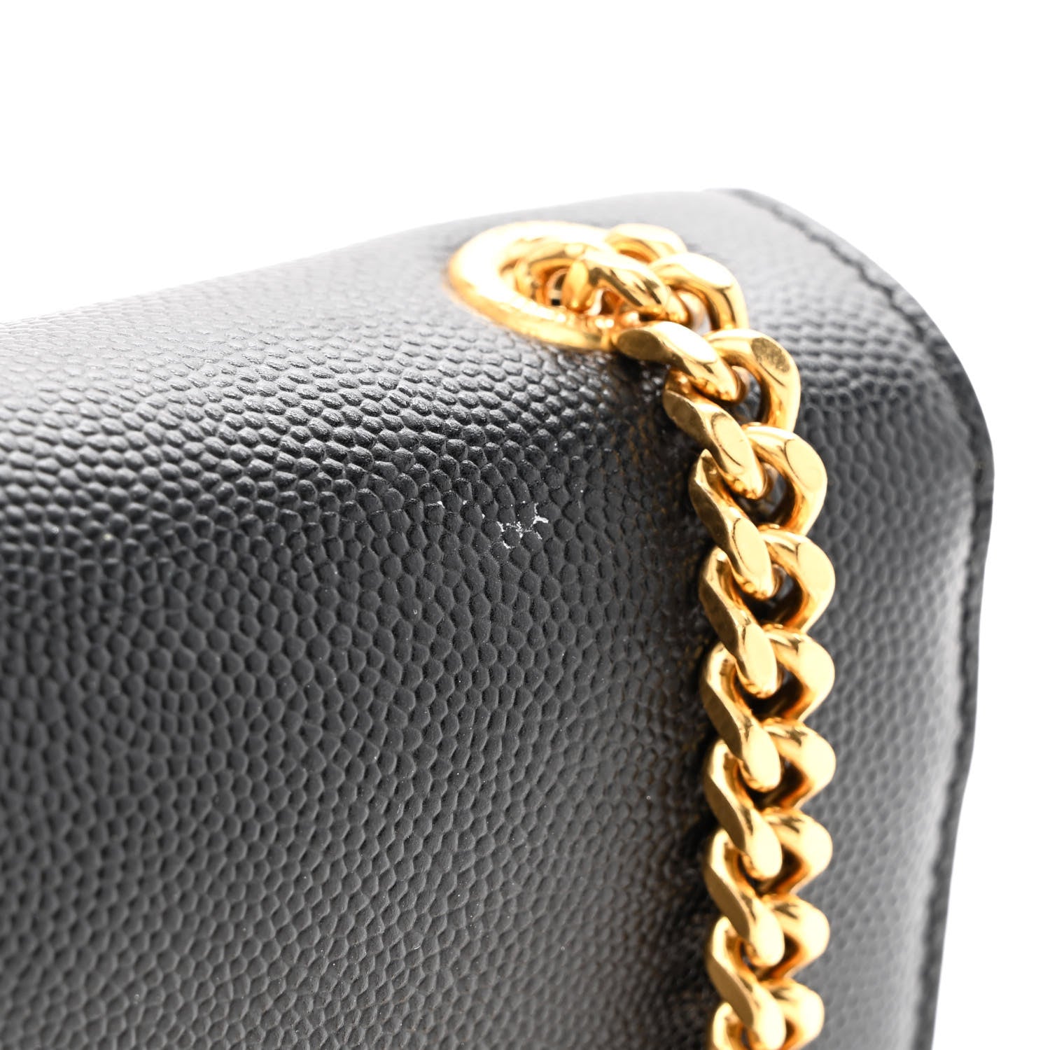 Saint Laurent Grain De Poudre Small Monogram Kate Satchel Black 13 of 17