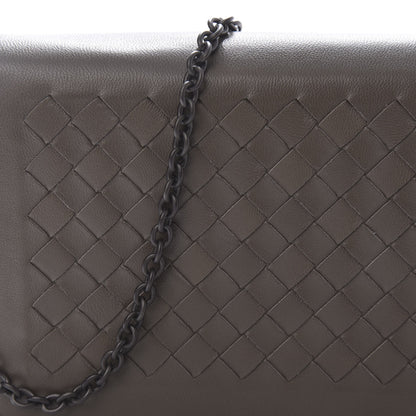 Bottega Veneta Nappa Intrecciato Continental Wallet on Chain Ebano 10 of 10