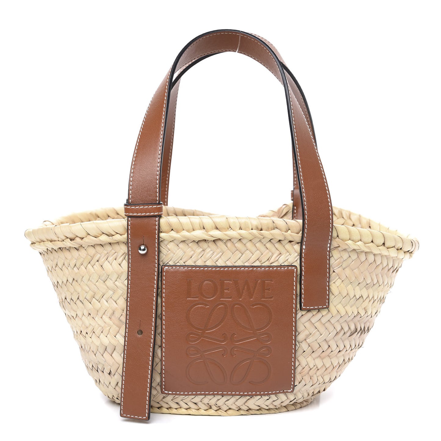Raffia Small Basket Tote Bag Natural Tan