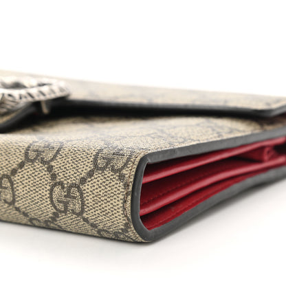 Gucci GG Supreme Monogram Mini Dionysus Chain Wallet Beige Vulcanic Red 10 of 14