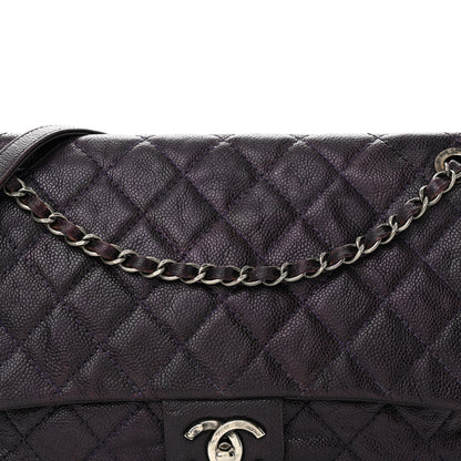 Chanel Caviar Quilted Jumbo Easy Flap Purple 8 of 12