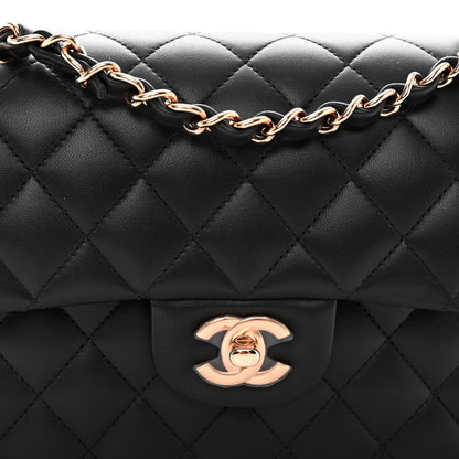 Chanel Lambskin Quilted Small Double Flap Black 8 of 10