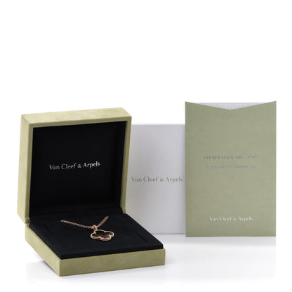 Van Cleef & Arpels 18K Rose Gold Gray Mother of Pearl Magic Alhambra Long Necklace 7 of 7