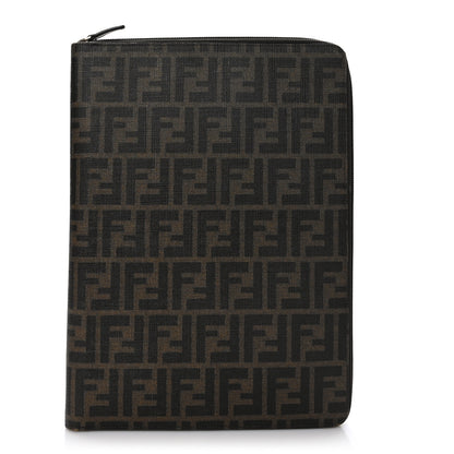 Fendi Zucca Spalmati Zip Around Document Holder Tobacco 1 of 7