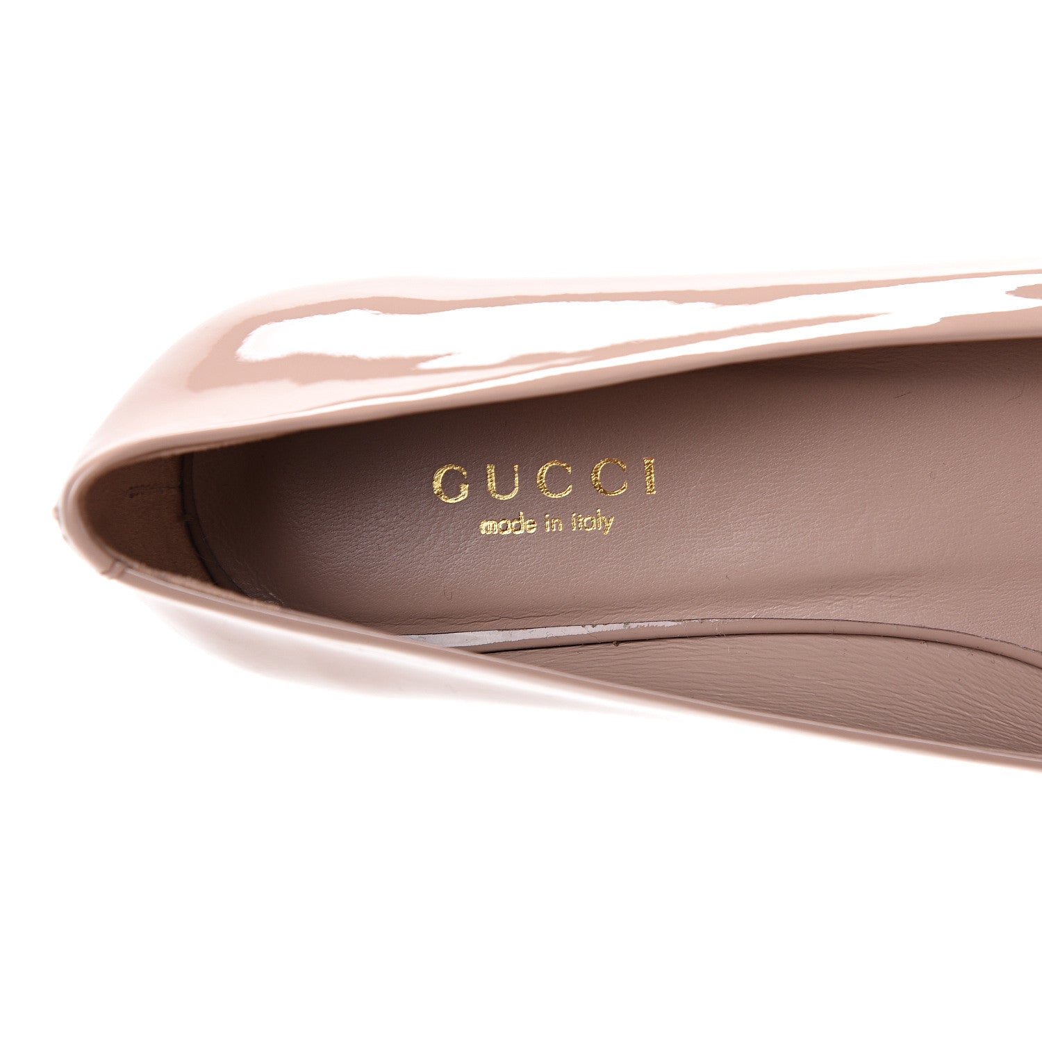 Gucci Patent Horsebit Jolene Peep Toe Flats 36 Dark Cipria 7 of 7