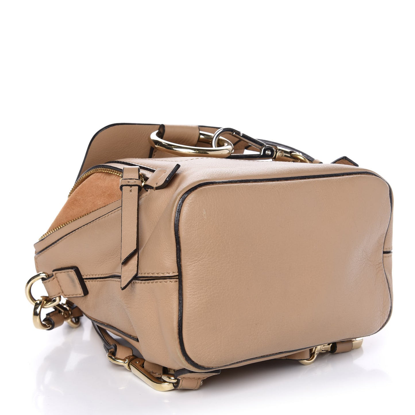 Suede Calfskin Mini Faye Backpack Blush Nude