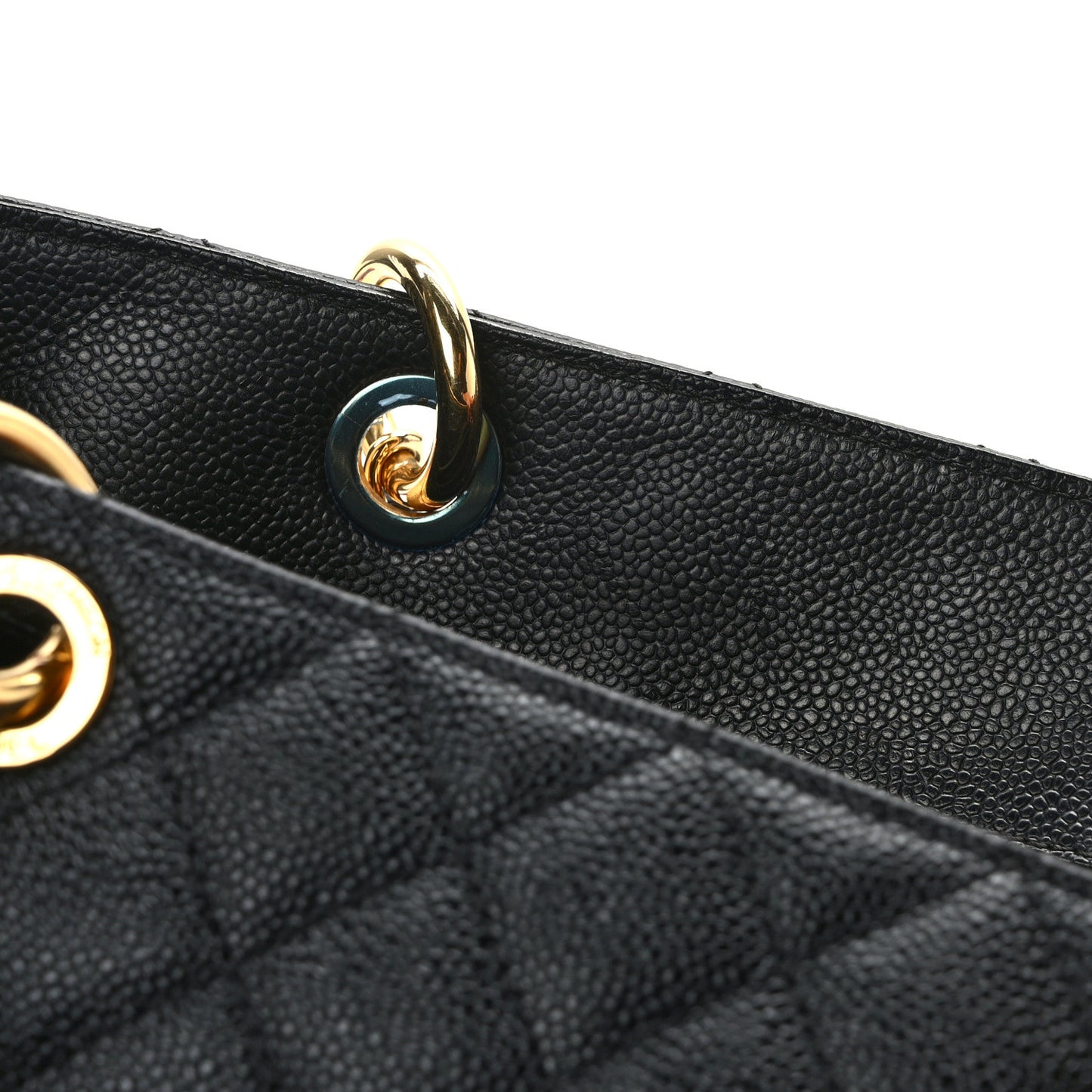 Caviar Quilted Grand Shopping Tote GST Black