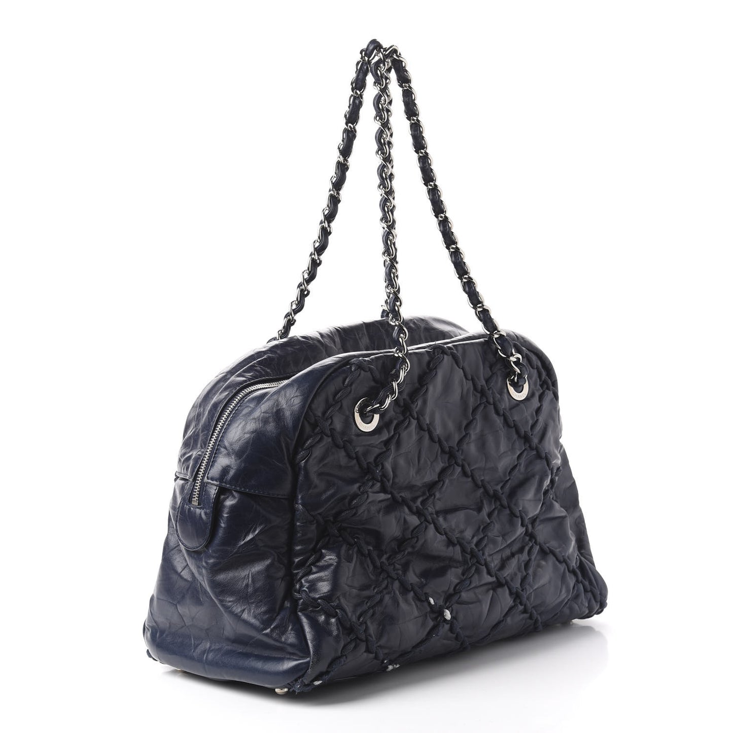 Calfskin Ultra Stitch Bowler Navy
