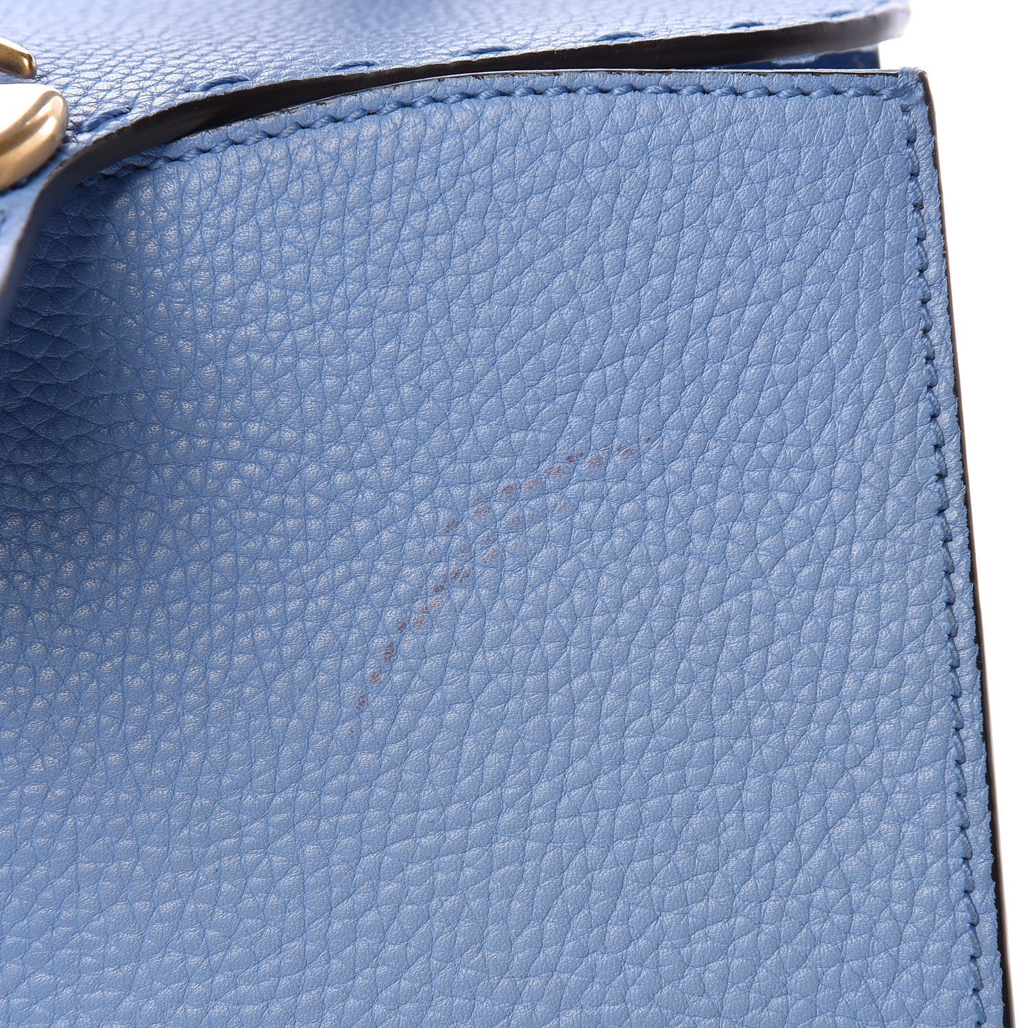 Gucci Calfskin Mini GG Marmont Top Handle Bag Clear Sky Blue 15 of 15