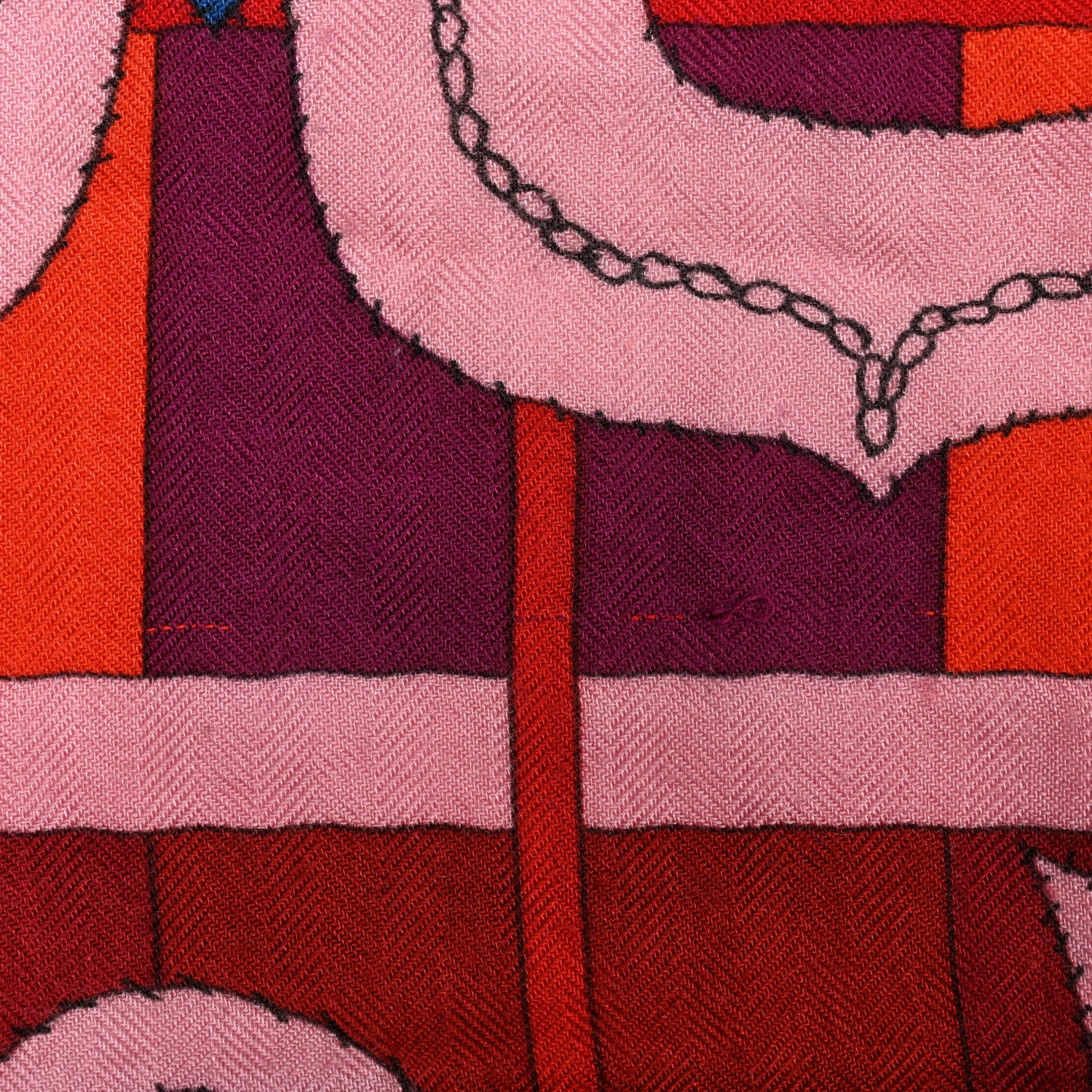 Hermes Cashmere Silk Esprit Ainou Shawl 140 Fuschia Vieux Rose Rouge H 7 of 7