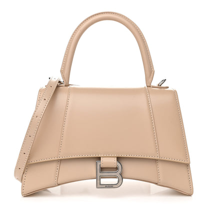 Balenciaga Shiny Box Calfskin Small Hourglass Top Handle Bag Light Beige 1 of 8