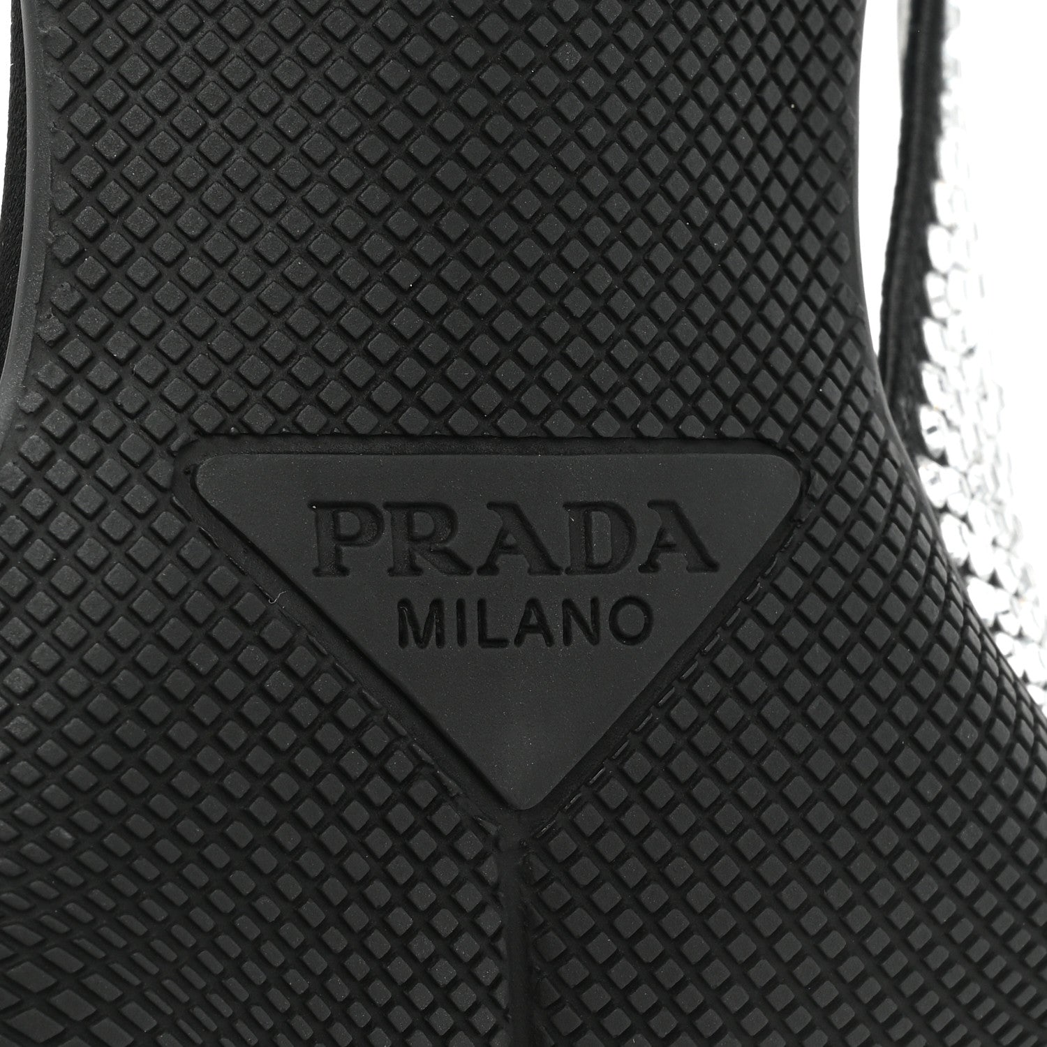 Prada Satin Crystal Logo 45mm Slingback Pumps 37 Cristal 6 of 10