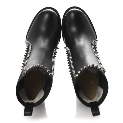 Christian Louboutin Nappa Out Line Spike Lug 100 Boots 37 Black 2 of 9