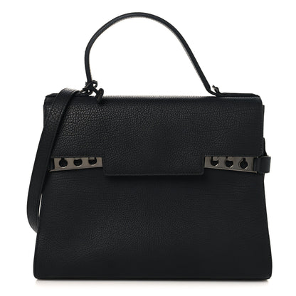 Delvaux Grained Calfskin GM Tempete Satchel Black 1 of 10