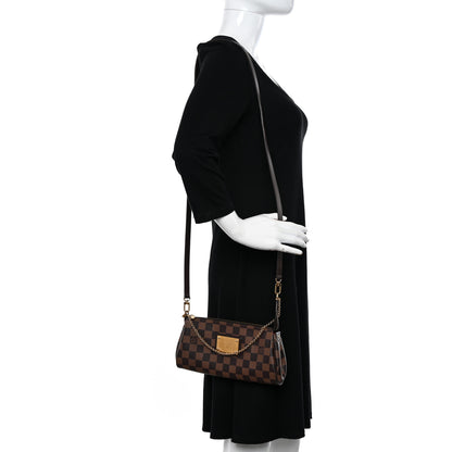 Louis Vuitton Damier Ebene Eva Clutch 2 of 10