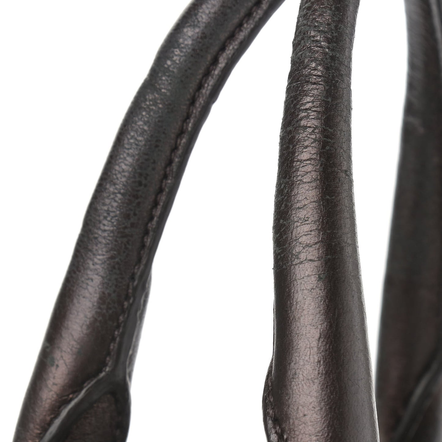 Metallic Vitello Daino Hand Bag Piombo