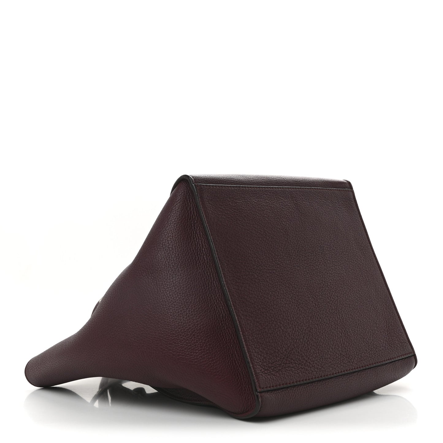 Supple Grained Calfskin Small Big Bag Wine
