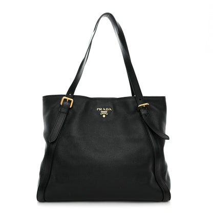 Prada Vitello Daino Shopping Tote Black 1 of 11