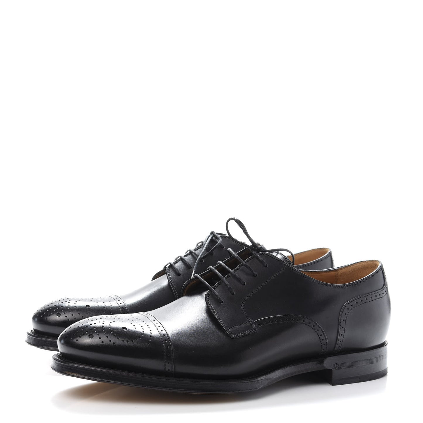 Calfskin Mens Boss Whipstitch Oxfords 9 Black