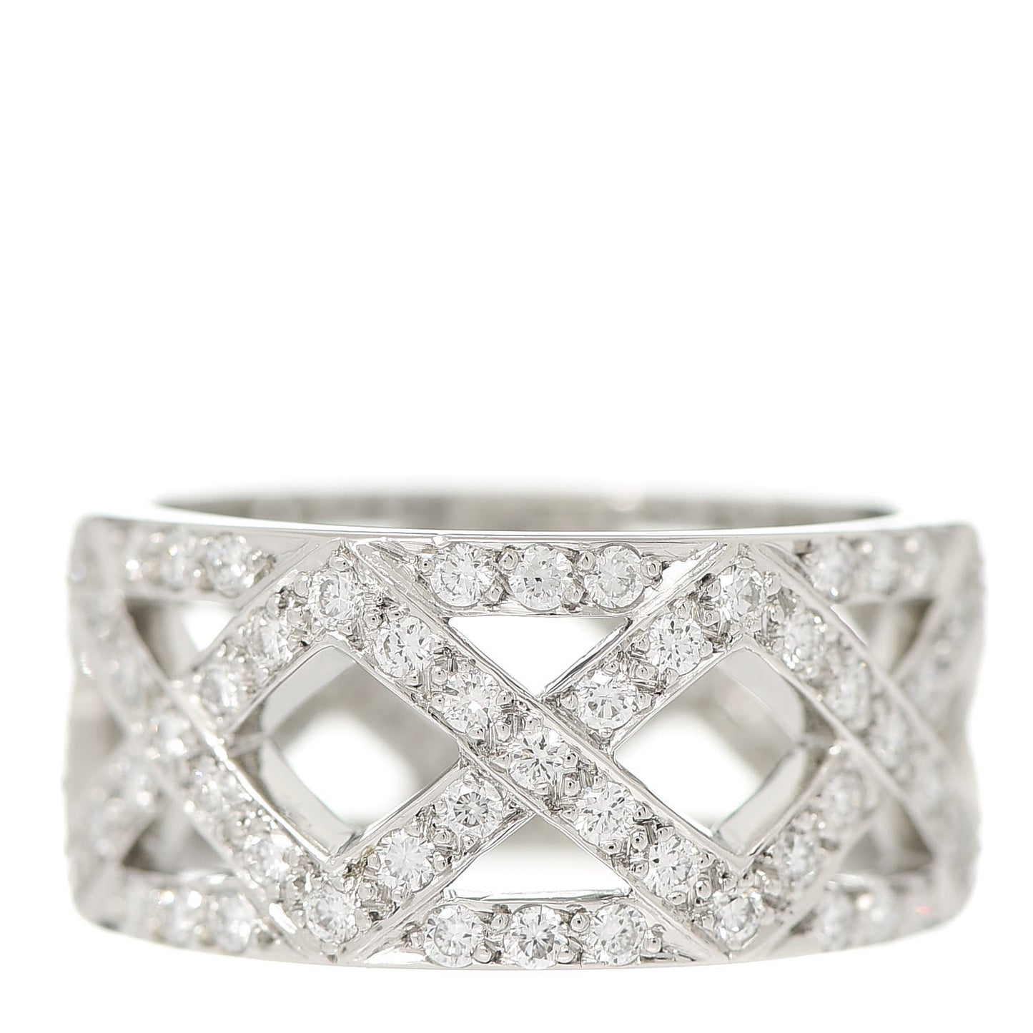 Platinum Diamond Legacy Celebration Braided Band Ring 48 4.5