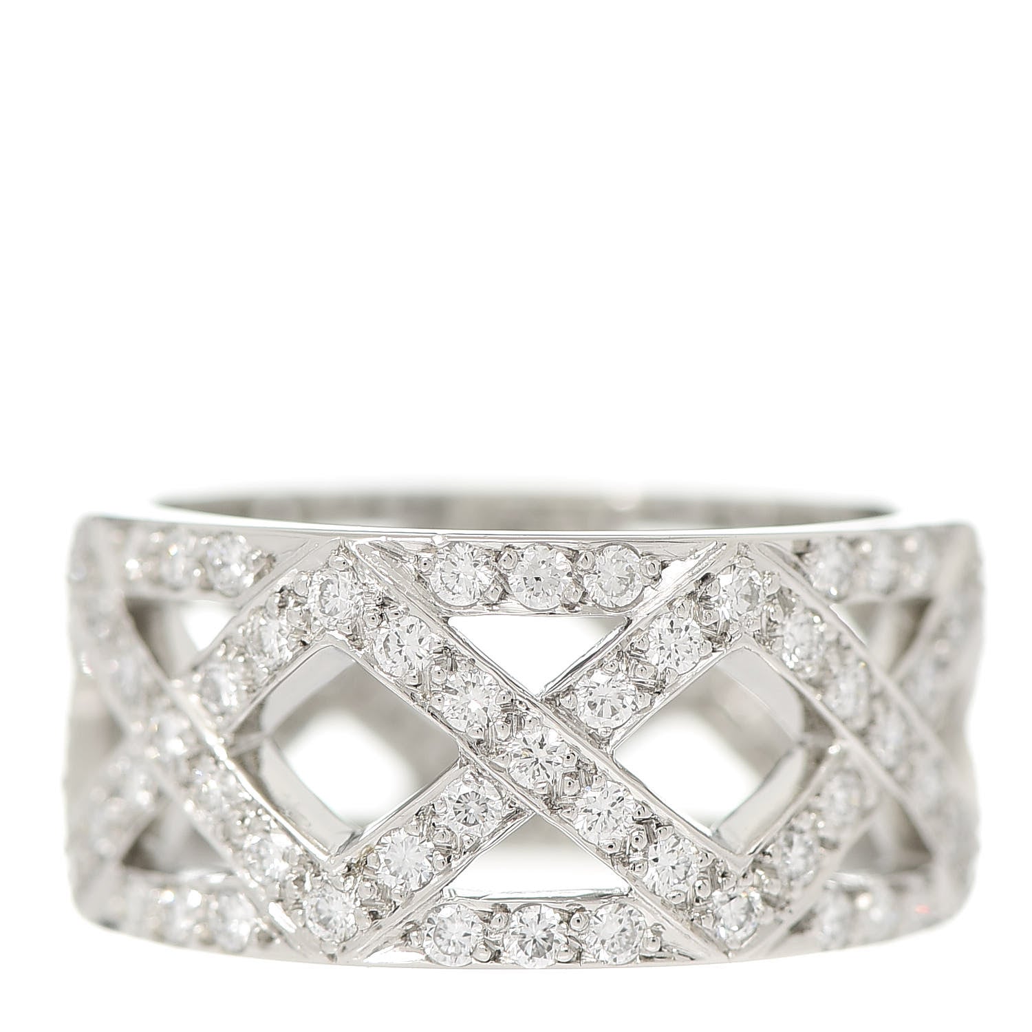 Tiffany Platinum Diamond Legacy Celebration Braided Band Ring 48 4.5 1 of 4