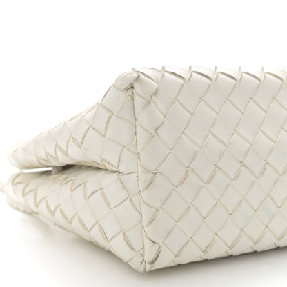 Bottega Veneta Nappa Intrecciato Small East West Andiamo Shoulder Bag White 9 of 12