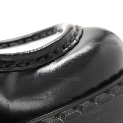 Prada Spazzolato Metal Triangle Logo 50mm Loafers 36.5 Black 26 of 27