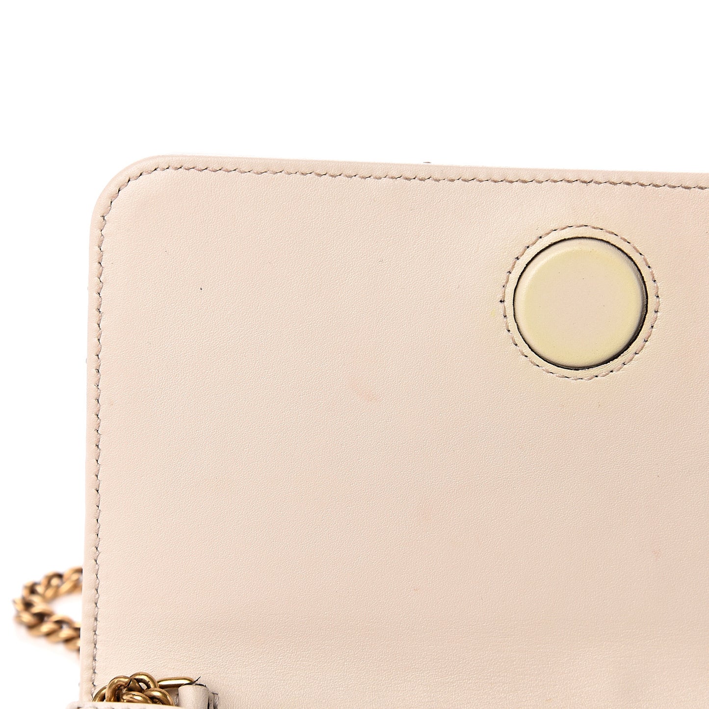 Calfskin Matelasse GG Marmont Mini Bag White