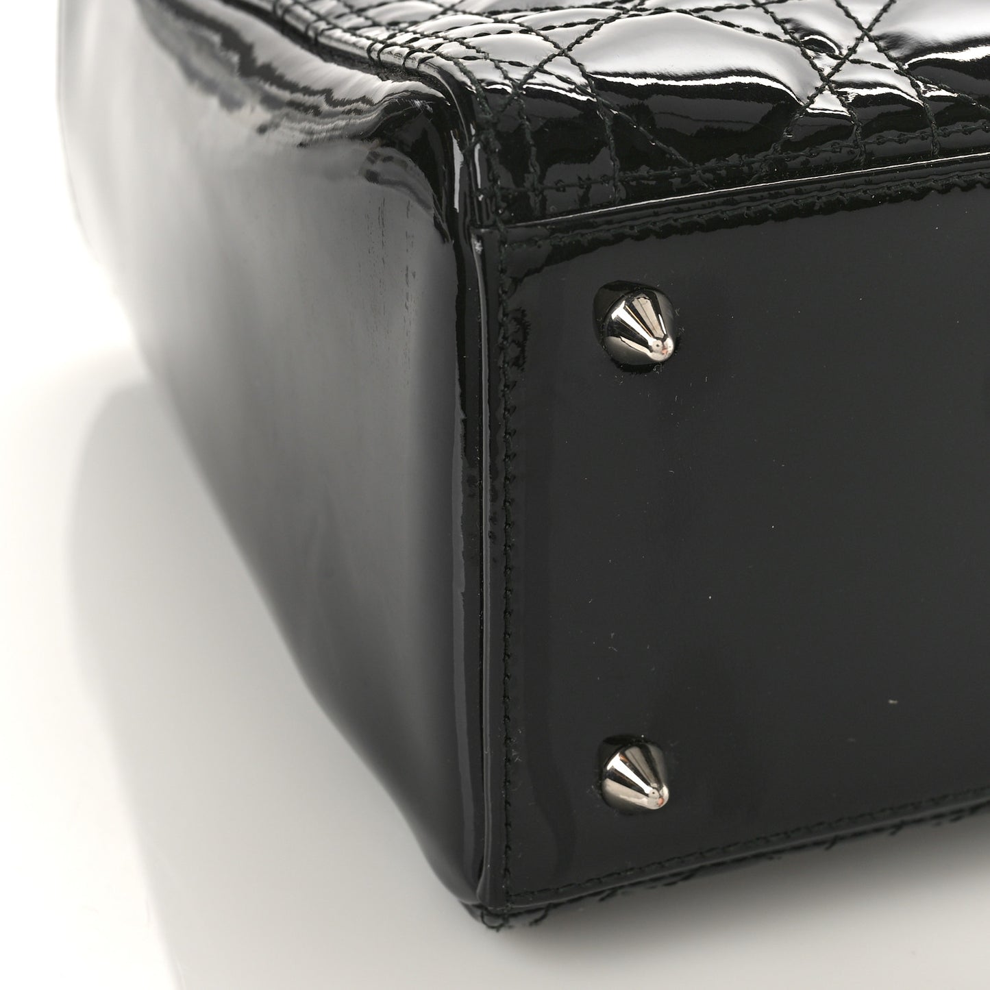 Patent Cannage Medium Lady Dior Black