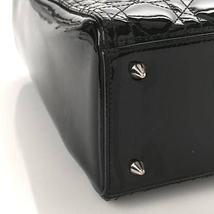 Christian Dior Patent Cannage Medium Lady Dior Black 7 of 9
