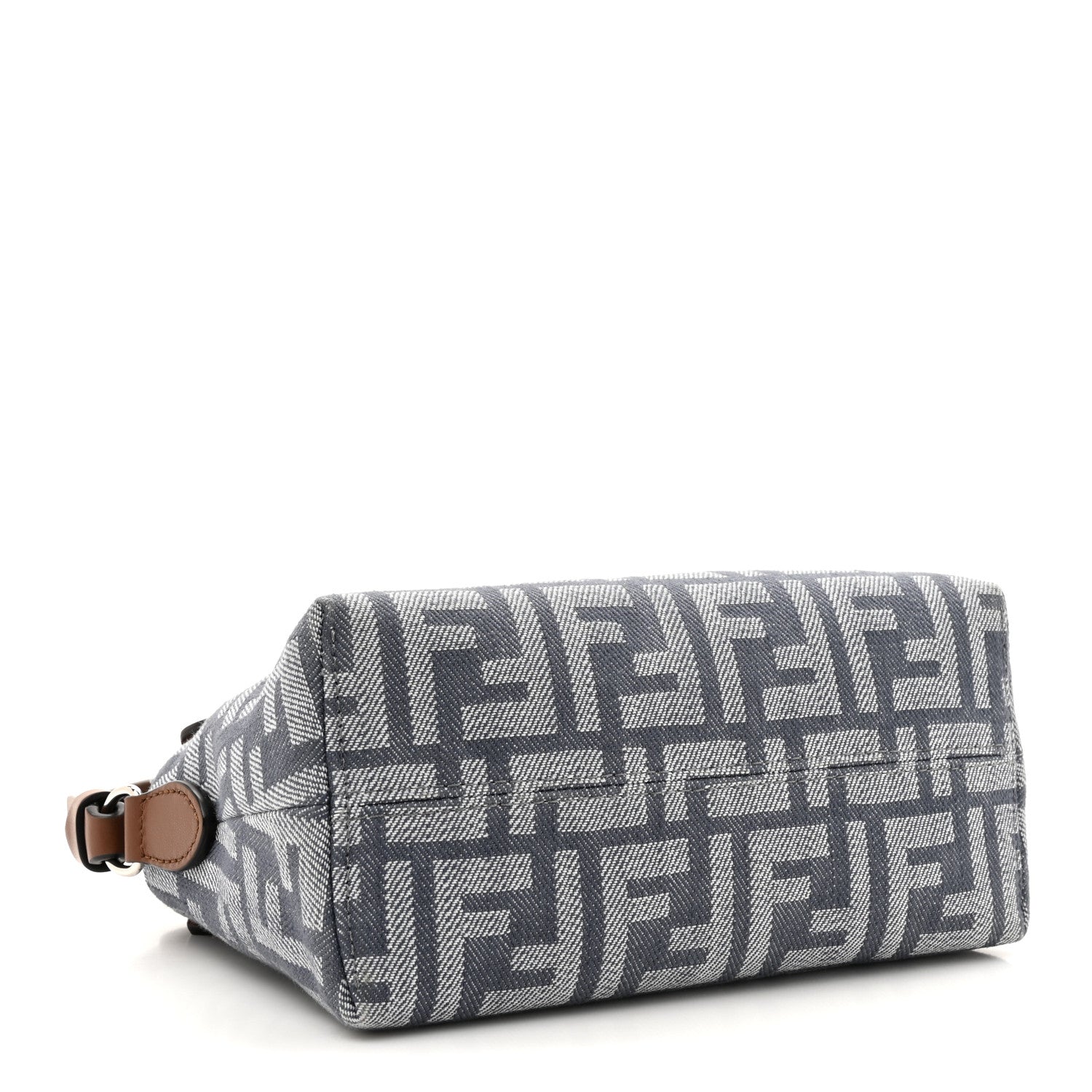 Fendi Denim Vitello Grace FF Mini By The Way Boston Bag  Blue 4 of 13