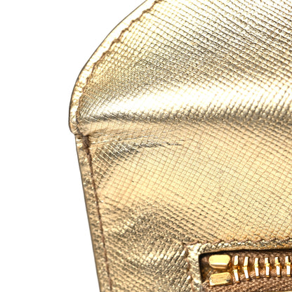 Prada Saffiano Metal Envelope Wallet Platino 7 of 10