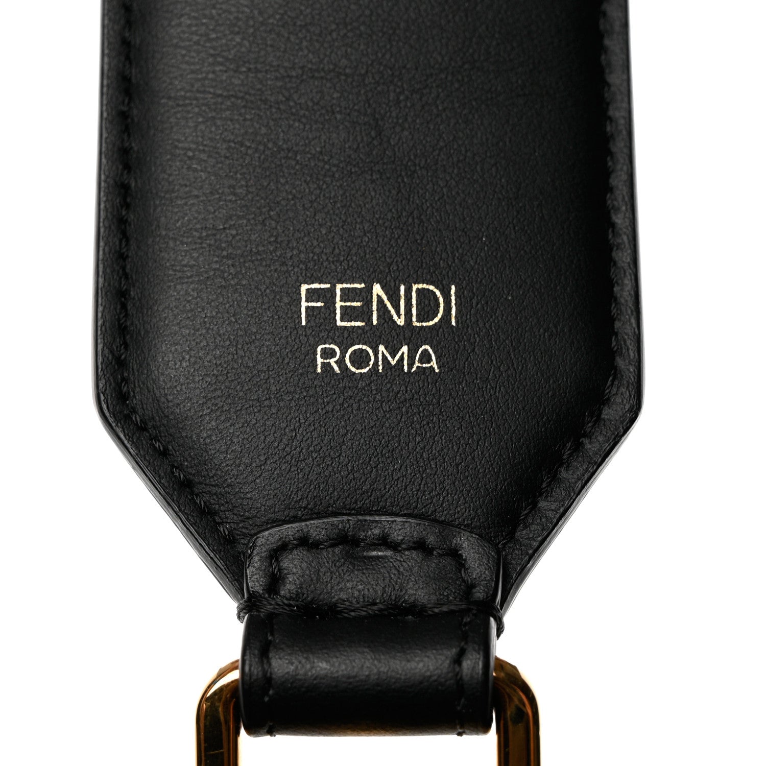 Fendi Calfskin F is Fendi FF Studded Strap Black 4 of 5