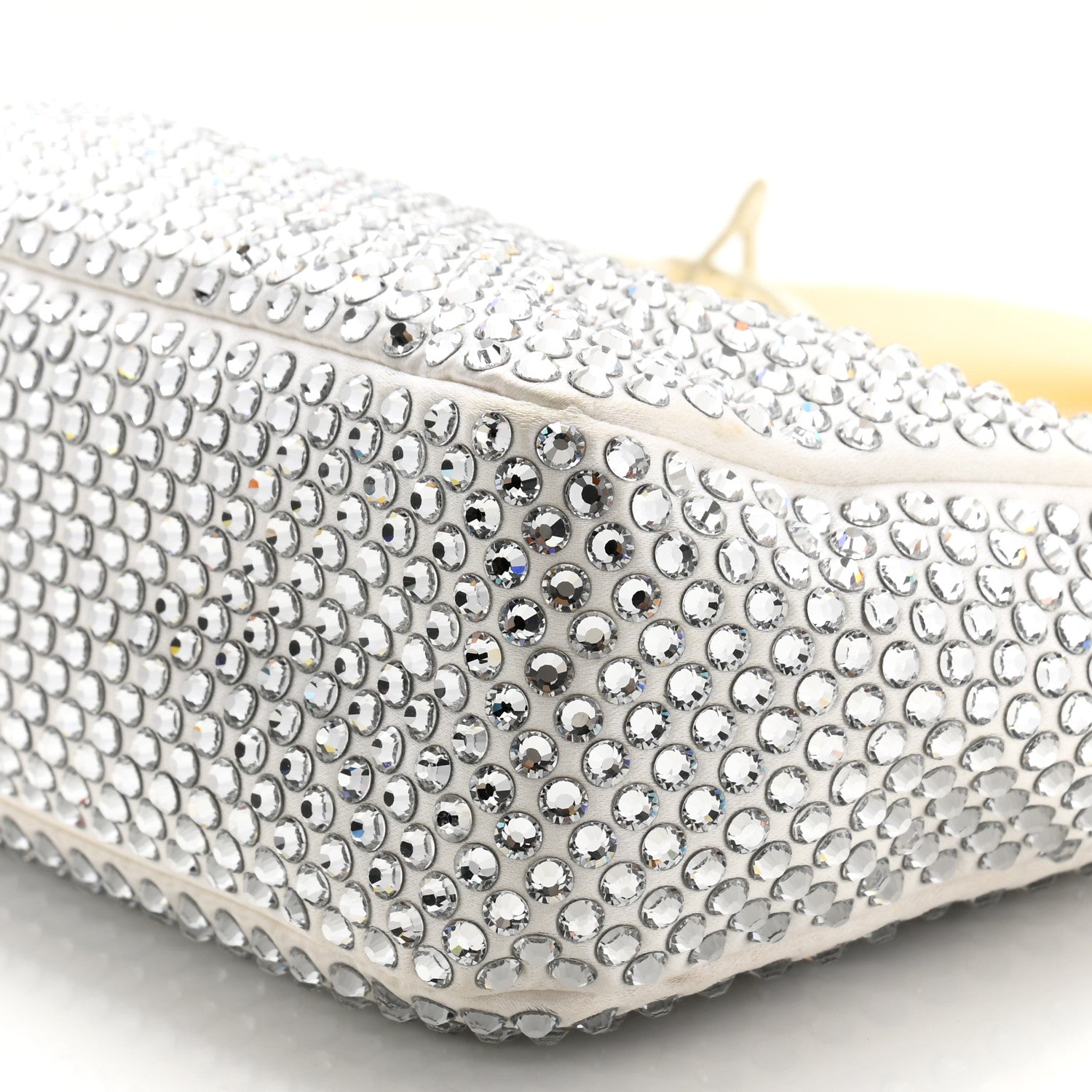Prada Satin Crystal Mini Re-Edition 2000 Bag White 10 of 12
