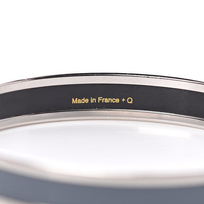 Hermes Enamel Printed Narrow Caleche Bracelet 65 Ardoise 4 of 6
