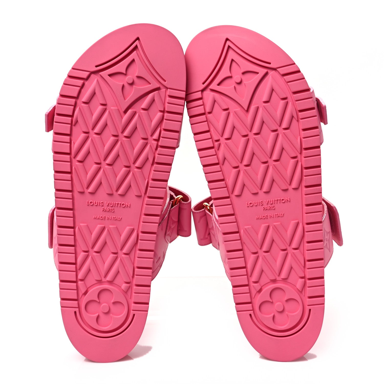 Louis Vuitton Calfskin Monogram Embossed Bom Dia Flat Mule Sandals 39.5 Pink 5 of 8