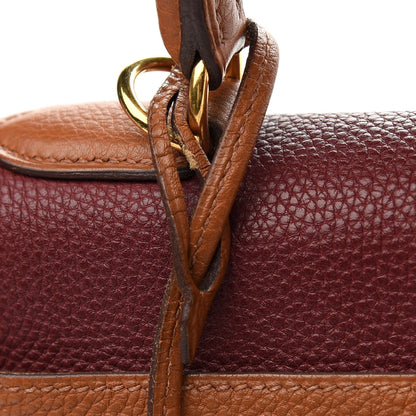 Hermes Togo Tri-Color Kelly Retourne 32 Rouge H Cannelle Havane 10 of 13