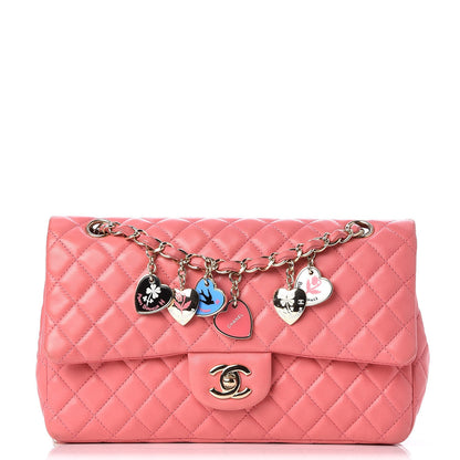 Chanel Lambskin Quilted Valentine Charms Medium Single Flap Pink 1 of 10