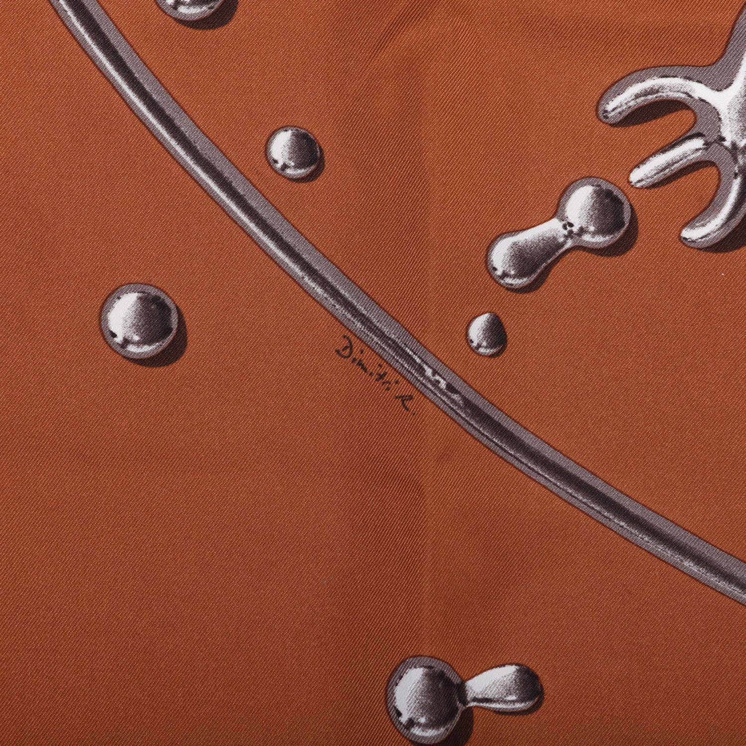 Hermes Silk Vif Argent Scarf 90 Orange 2 of 5