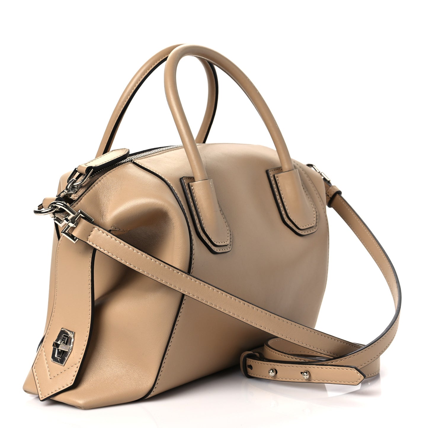 Smooth Calfskin Small Soft Antigona Beige Cappuccino